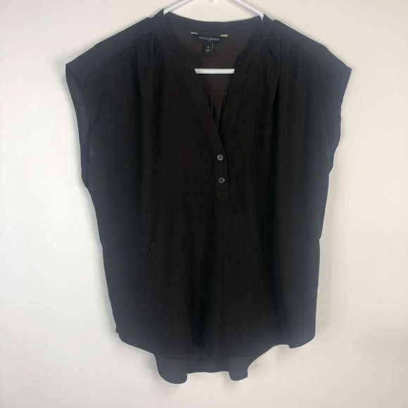 Banana Republic brown sleeveless dolman v neck blouse S - Picture 1 of 11